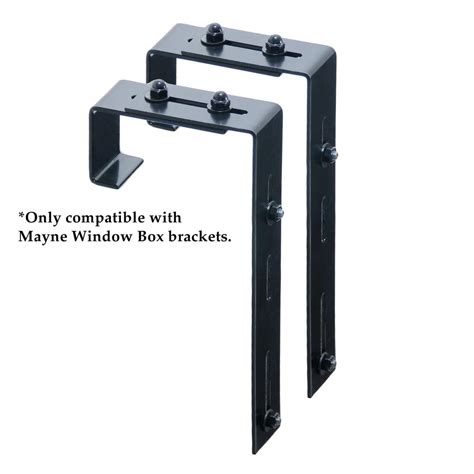 Mayne Window Box Deck Rail Steel Brackets (2 